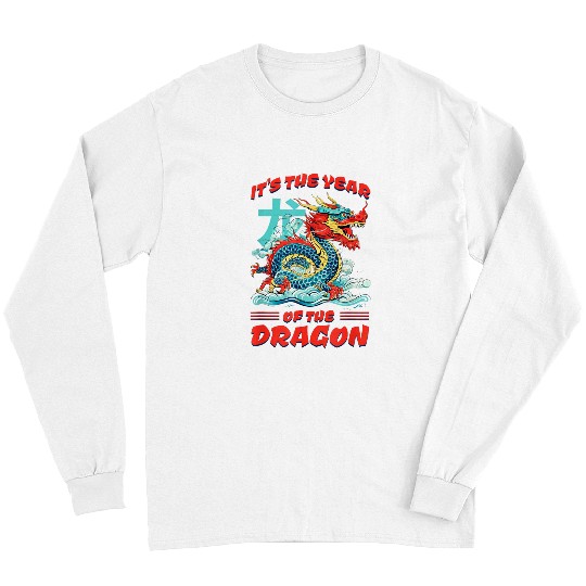 Dragon Pet Chinese New Year Year of The Dragon Design 1 Long Sleeves