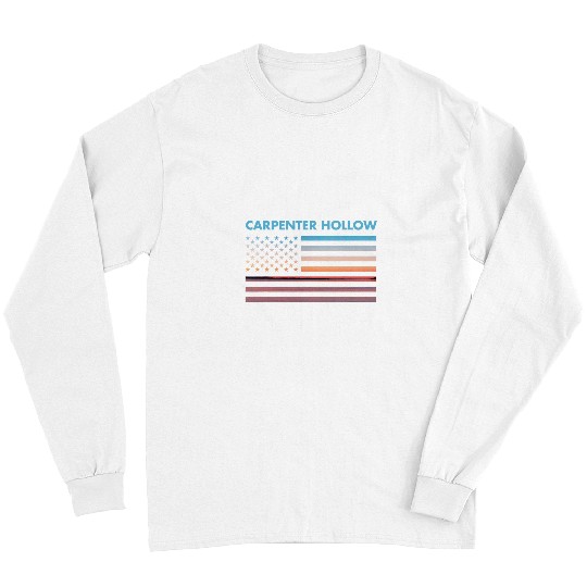 vintages Sunset American Flag Carpenter Hollow Pennsylvania Long Sleeves