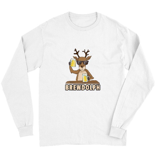 Beer Fun Brewdolph for brewers and craft beer fans Long Sleeves