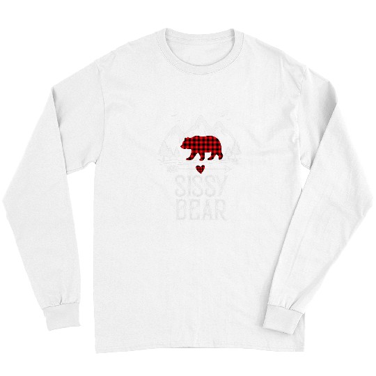 Bear Pet Red Plaid Sissy Bear Matching Family Pajama Christmas Long Sleeves