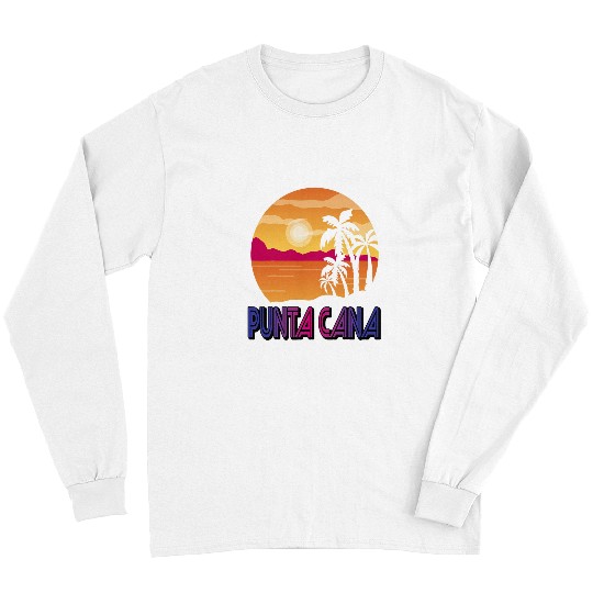 Dominican Republic Flamingo Punta Cana Palm tree Surfing Long Sleeves