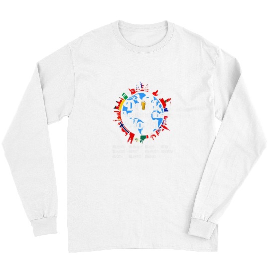 Beer Fun Vacation Drinking Countries International National Beer Day Long Sleeves