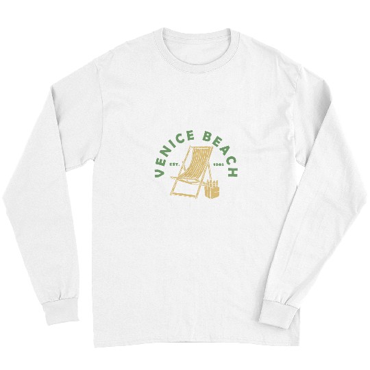 Beer Fun Venice Beach Los Angeles Funny Beach Beer Vacation Long Sleeves