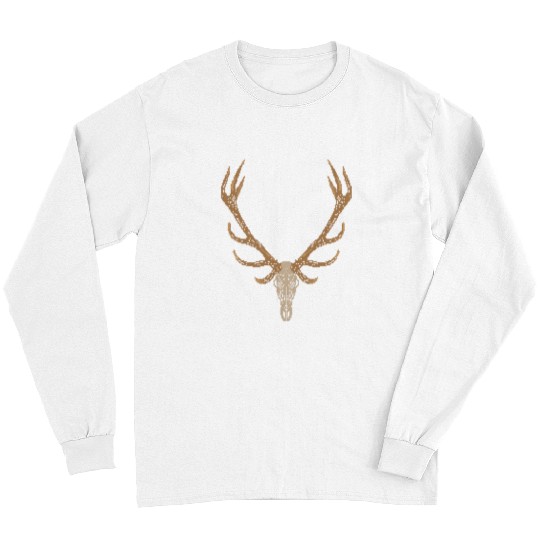 Hunting Full Elk Rack Pixelated Elk Rack Skull Hunter Boy Long Sleeves