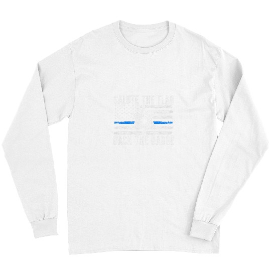 Police Job Salute The Flag Back The Badge Policewoman Law Enforcement Long Sleeves