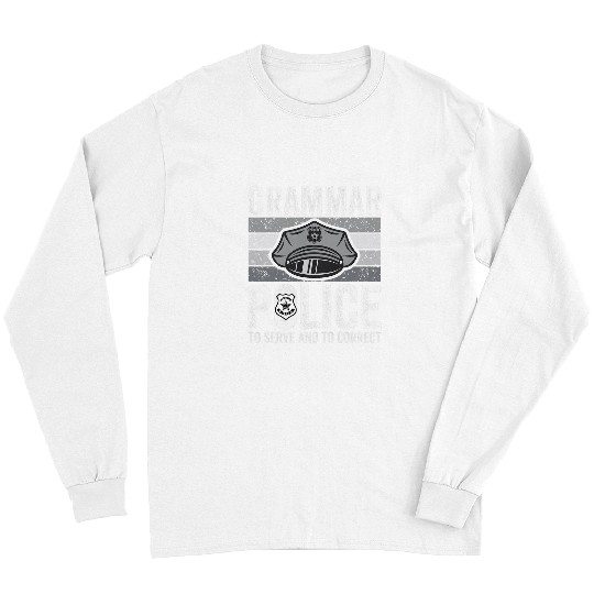 Grammar Police Men Women Kids Law Enforcement Cop Funny 1 Long Sleeves