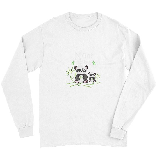Panda Pet mom to be panda bear cute baby shower Long Sleeves
