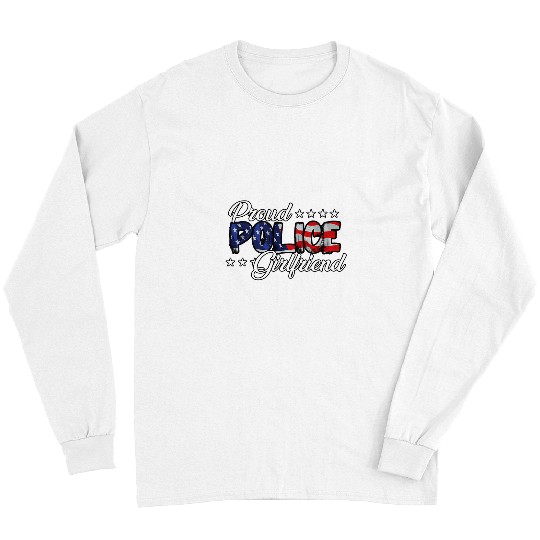 Flag Proud Police Girlfriend Long Sleeves