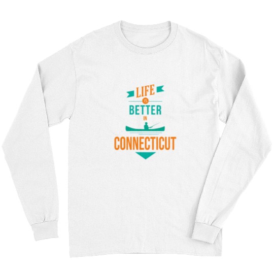 Connecticut Fishing Lake Connecticut Life Fishing Lover Long Sleeves