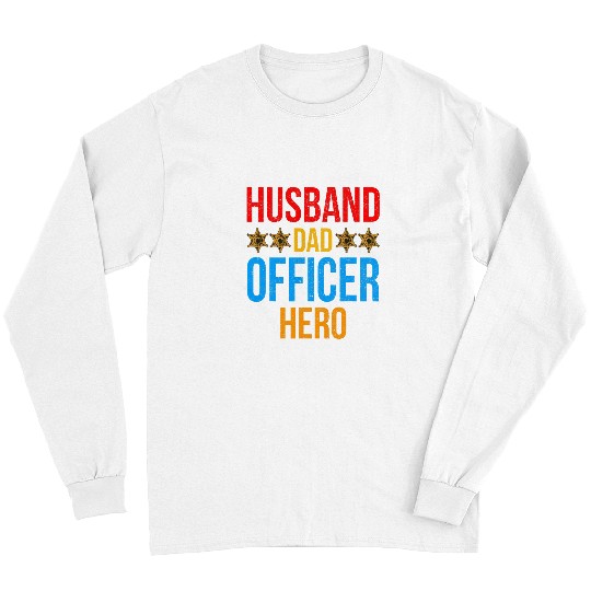 Mens Police Officer Law Enforcement Correctional Officer Dad 1 Long Sleeves