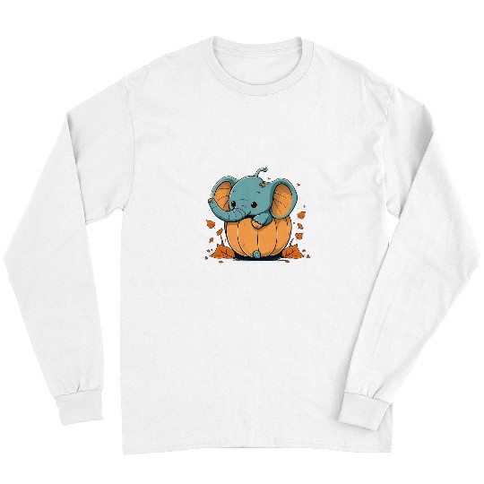 Elephant Pet Pumpkin Elephant costume on Elephant Halloween 2 Long Sleeves
