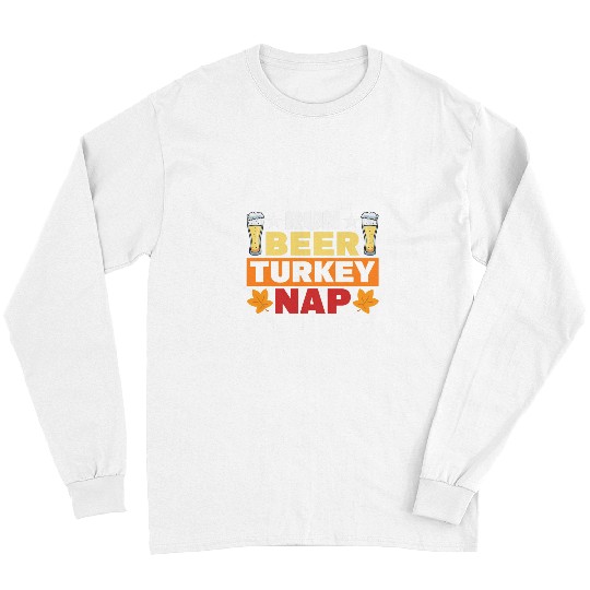 Beer Fun Run Beer Turkey Nap For Thanksgiving Day Long Sleeves