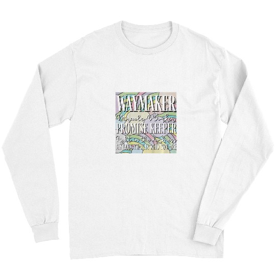 Kids Kids Waymaker Miracle Worker Rainbow Christian 4 Long Sleeves