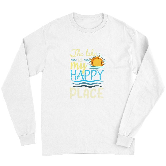 Pontoon Fun Lake My Happy Boat Kayaking Kayak Pontoon Boating Summer Long Sleeves