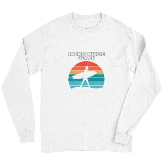 JACKSONVILLE FLORIDA SURF vintages SUNSET SURFING Long Sleeves