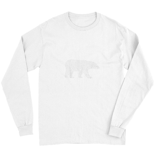 Bear Pet Polar Bear Arctic Animal Aztec Maya Maori Tribal Pattern Long Sleeves