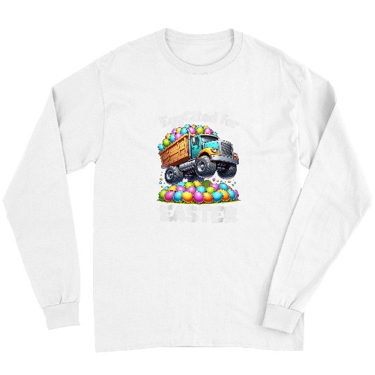 EggCited for Easter Bunny Egg Hunt Dump Truck Boys Girls 1 Long Sleeves