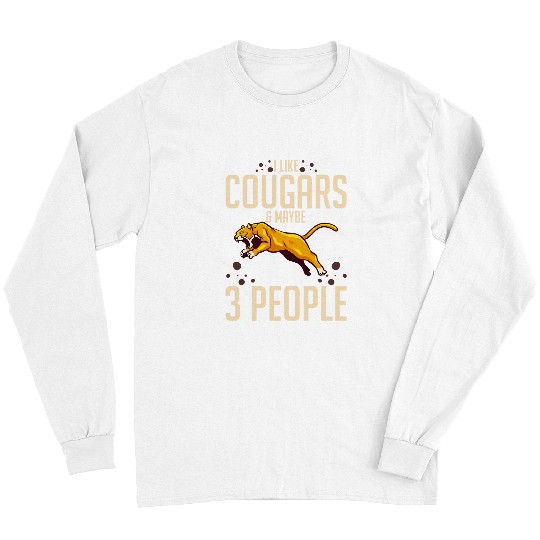 Lion Pet Cougar Mountain Lion Animal Cat Head Funny Cute Wildcat 30 Long Sleeves