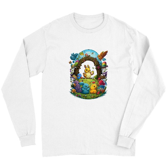 Easter Era Rabbit Bunny Easter Sunday Eggs Hunting Gifts Long Sleeves