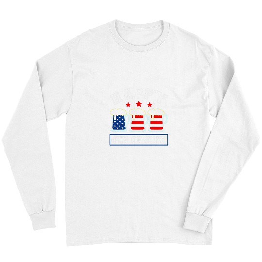 Wines Fun red white blue glasses of Wines 4th of july usa flag womens Long Sleeves