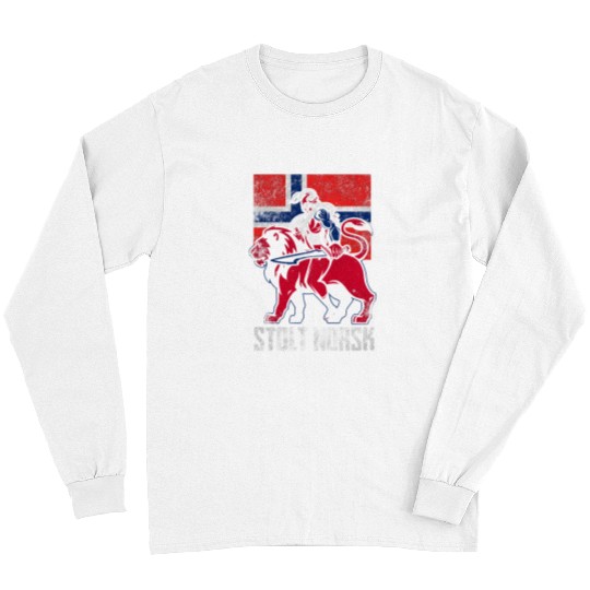 Norwegian Proud Norway Viking Warrior Flag Long Sleeves