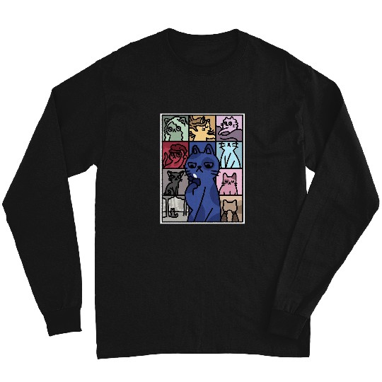 Discover Cat Eras Tour Poster T-Shirt Long Sleeves