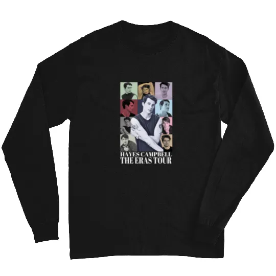 Discover Hayes Campbell Eras Tour White T-Shirt Long Sleeves