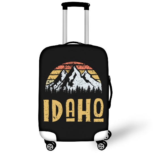 Vintage Retro Id Idaho Us Mountain State Luggage Covers