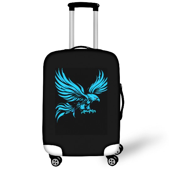 "Blue Tribal Eagle Art Design" Luggage Covers