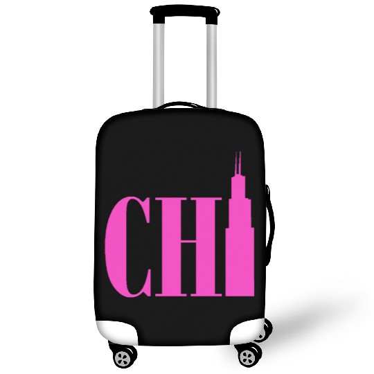 Chicago - Neon Pink Luggage Covers