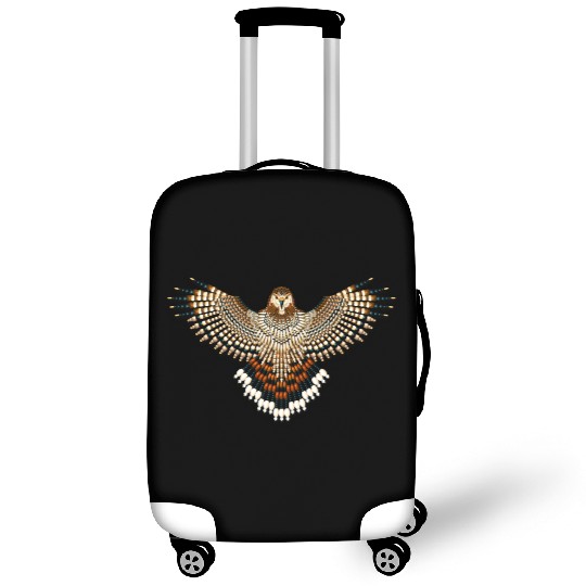 Beaded Red-Tailed Hawk Luggage Covers