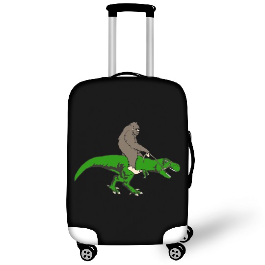 Bigfoot riding T rex Luggage Covers