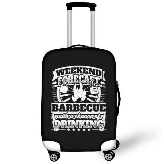 Weekend Forecast Barbecue Drinking Luggage Covers