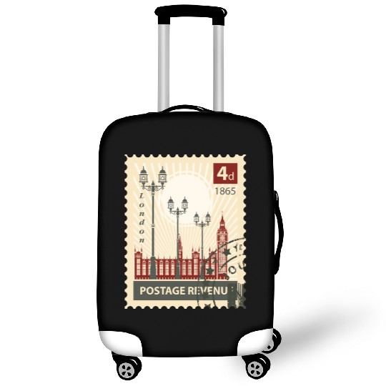 london stamp Luggage Covers