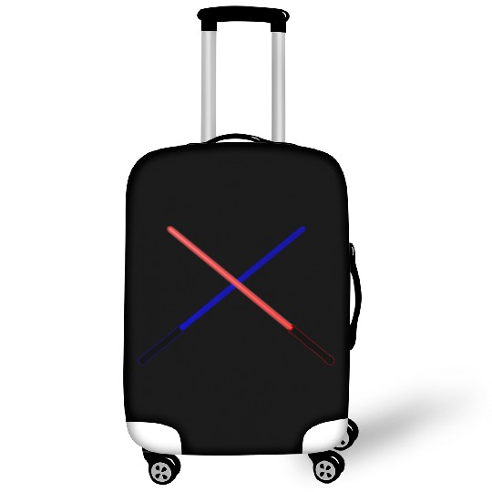 Blue and Red Laser Swords Clashing Luggage Covers
