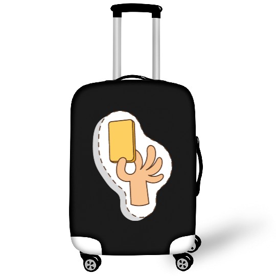 Football referee yellow card Luggage Covers