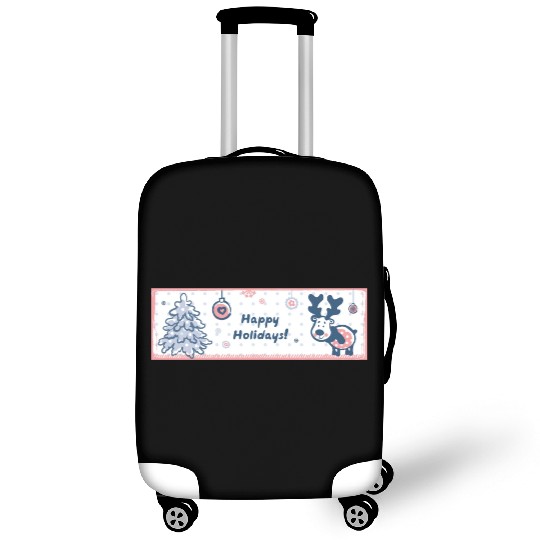 Happy Holidays Luggage Covers
