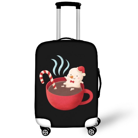 Cute Snowman in Hot Cocoa Luggage Covers