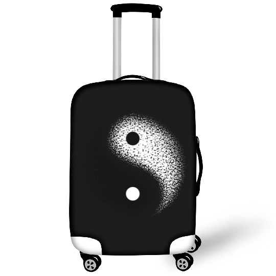 Yin yang white & black Luggage Covers