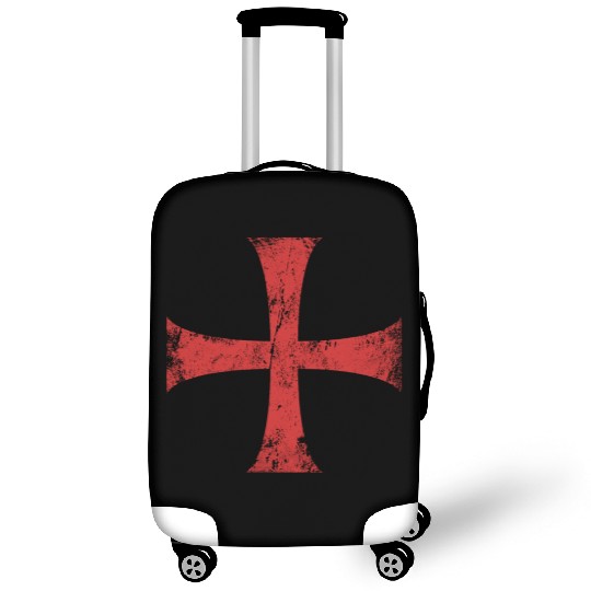 Distressed Crusader Knights Templar Cross Luggage Covers