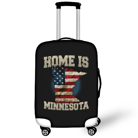 Home is Minnesota USA US map gift unique fans Proud Strong Support Luggage Covers