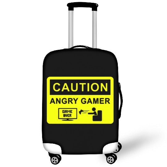 CAUTION ANGRY GAMER MENS FUNNY COD BATTLEFIELD GAM Luggage Covers
