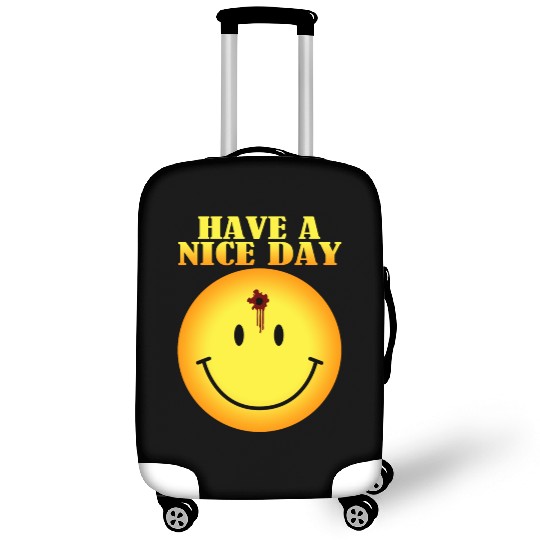 smiley face bullet hole Luggage Covers