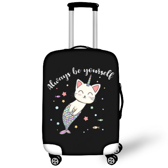 Cat Mermaid Unicorn Always Be Yourself Luggage Covers
