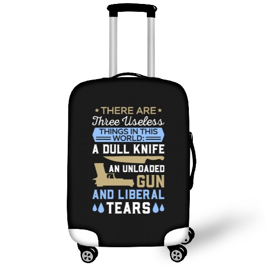 Funny Anti Liberal Luggage Covers,gift,gift idea, gun contr