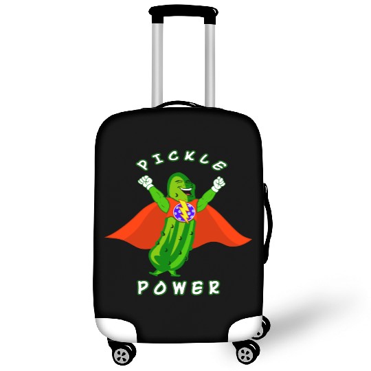 Pickleball Pickle Power Superhero Luggage Covers