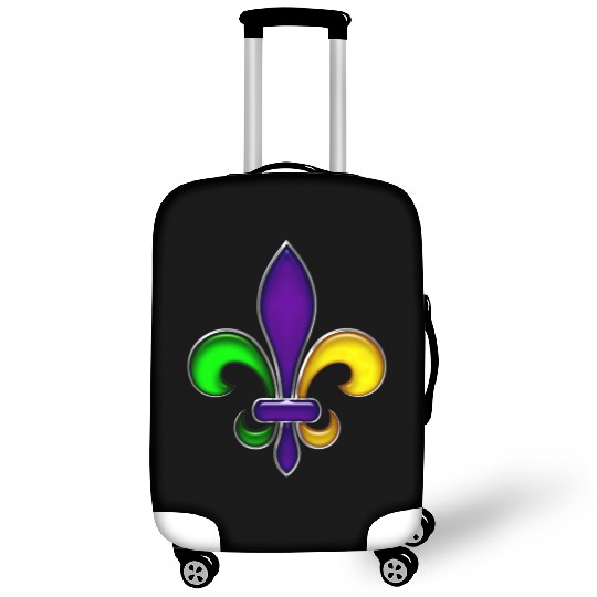 Fleur De Lis Mardi Gras Glossy Lily Luggage Covers