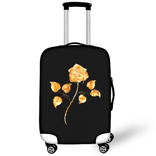 Golden rose gold flower jewelry vip vector image Luggage Covers