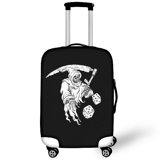 The Grim Reaper Rolling the Dice Drawing Luggage Covers