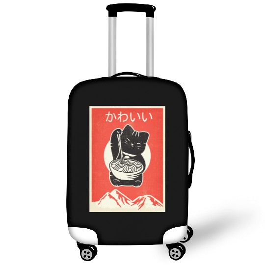 Vintage Kawaii Cat Anime graphic Gift Retro Luggage Covers